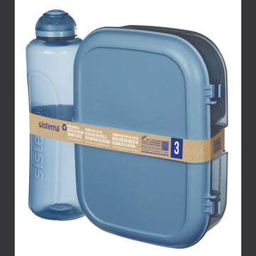 Sistema Ocean Bound Madkasse og Drikkedunk - Ribbon Lunch To Go - 1.1L - Mountain Blue