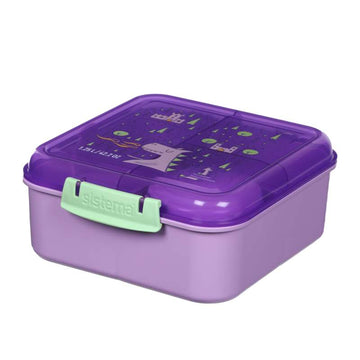 Sistema Bento Cube Lunch - Madkasse m. Bæger - Kids - 1.25L - Dragon/Fairy Dust