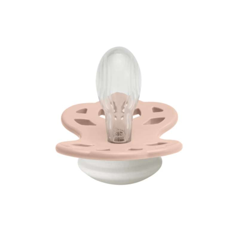 BIBS Symmetrisk Infinity Sut - Str. 2 - Silikone - GLOW - Blush