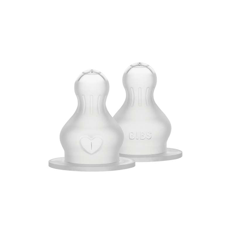 BIBS Bottle - Tilbehør - Suttehoved - Silikone/Rund - 2-Pak - Thick Flow