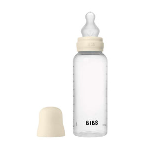 BIBS Bottle - Sutteflaskesæt - Plastik - Silikone/Medium Flow/Rund - 270 ml. - Ivory