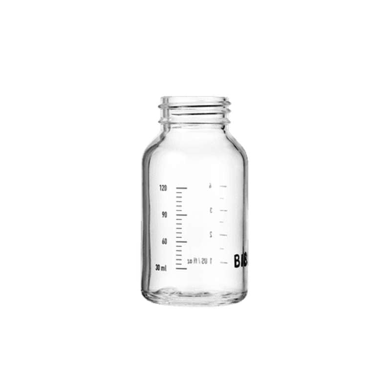 BIBS Bottle - Tilbehør - Lille Sutteflaske - Glas - 120 ml.