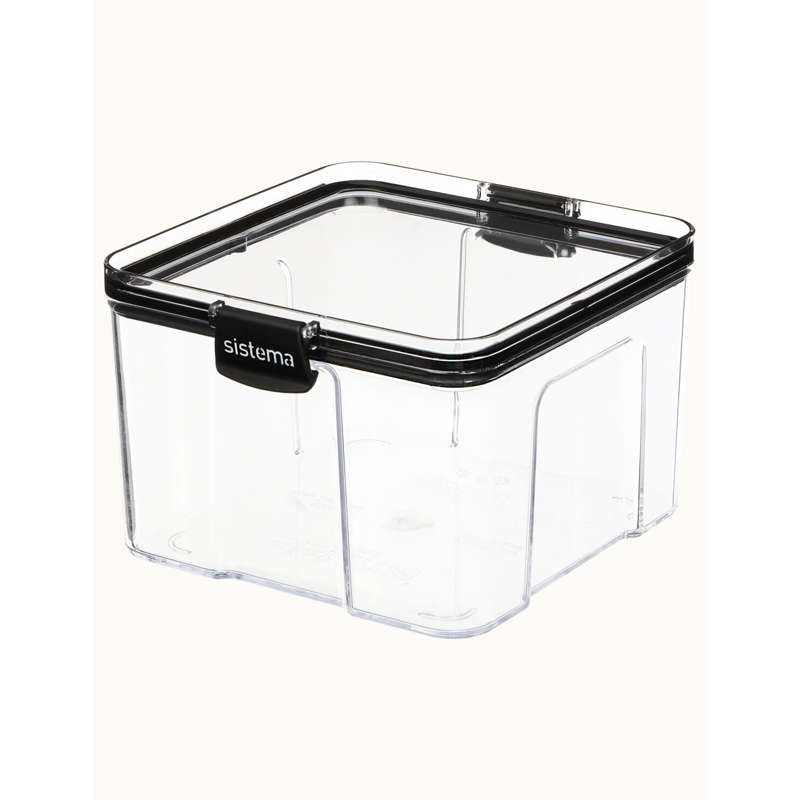 Sistema Madopbevaring - Tritan Ultra - Square - Large - 1.4L - Sort