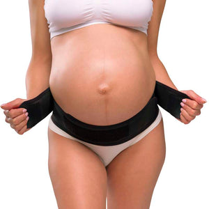 Mum to Be Støttebælte justerbart velcro - sort