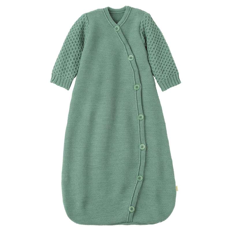 Disana Strikket Sovepose - Lange Ærmer - Merinould - 75 cm. - Jade