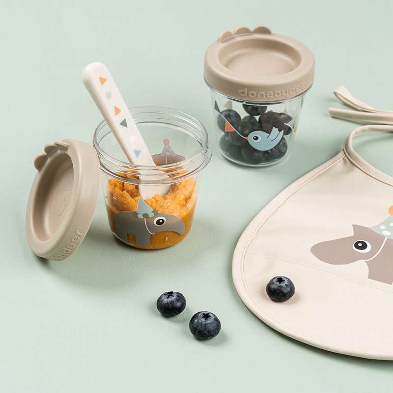 Done by Deer Bøtter til Babymad - 2 stk. - Celebration - Sand