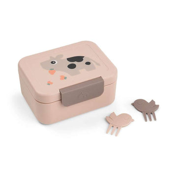 Done by Deer Lille Madkasse m. Snackpinde - Tiny Farm - Pudder