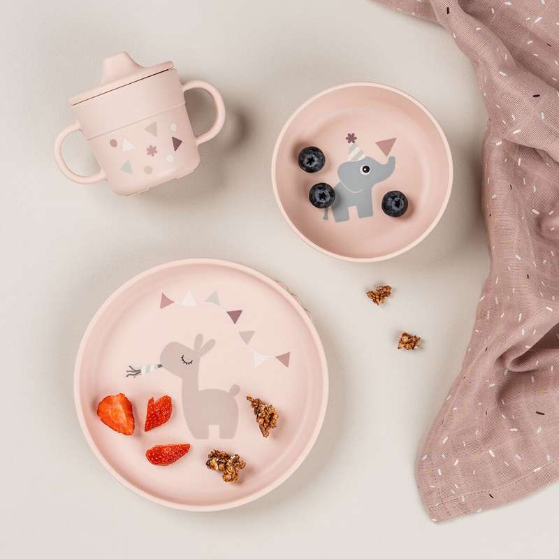 Done by Deer Foodie spisesæt m. Sugekop - Celebration - Pudder