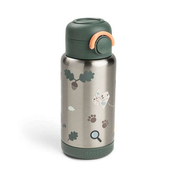 Done by Deer Termoflaske m. Sugerør - Tiny Trails - 340ml - Grøn