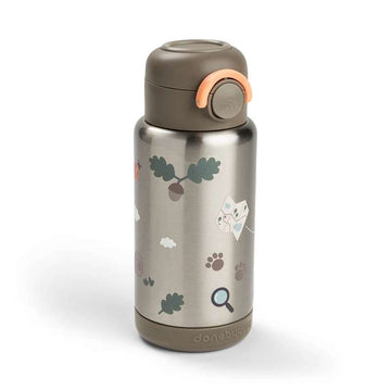 Done by Deer Termoflaske m. Sugerør - Tiny Trails - 340ml - Sand