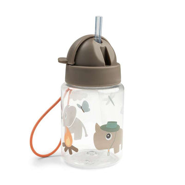 Done by Deer Drikkedunk m. Sugerør - Tiny Trails - 280ml - Sand