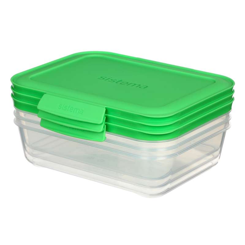 Sistema Madopbevaring - Nest It - 3-Pak - 1L - Grøn