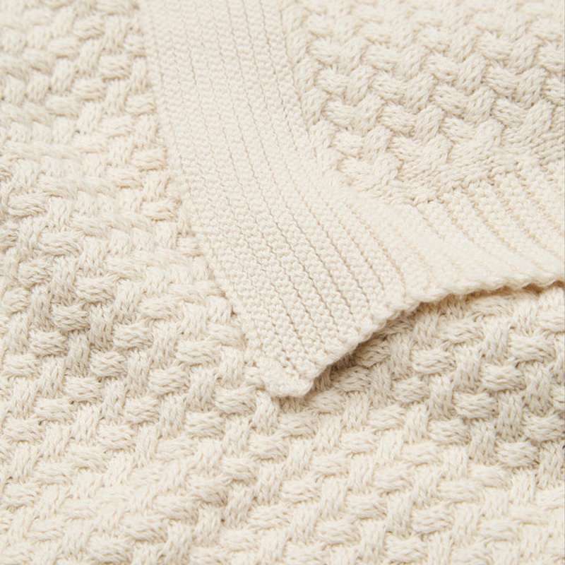 Cam Cam Copenhagen Harper Baby Striktæppe - GOTS - Off White