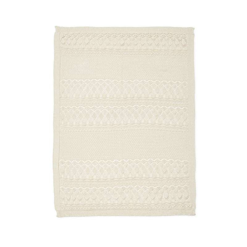 Cam Cam Copenhagen Pointelle Striktæppe - Baby - GOTS - Off White