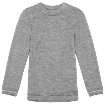 Engel Natur Bluse - Økologisk Uld/Silke - Grey Melange