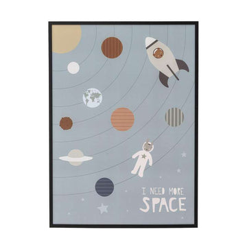 Bloomingville billede med ramme i sort fyr