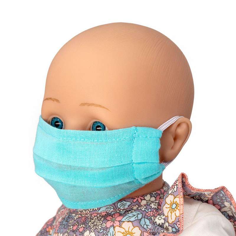 Mini Mommy dukketøj - blå mundbind 3 stk.