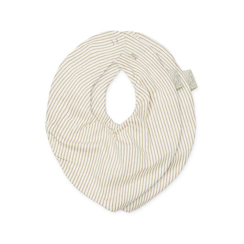 Cam Cam Copenhagen Bandana Savlesmæk -2-pak - GOTS - Classic Stripes Camel