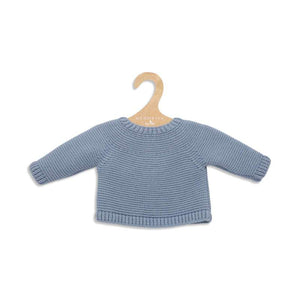 Memories by Así Dukketøj - 43-46 cm. - Varm Strikbluse - Sartblå