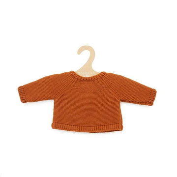 Memories by Así Dukketøj - 43-46 cm. - Varm Strikbluse - Rust
