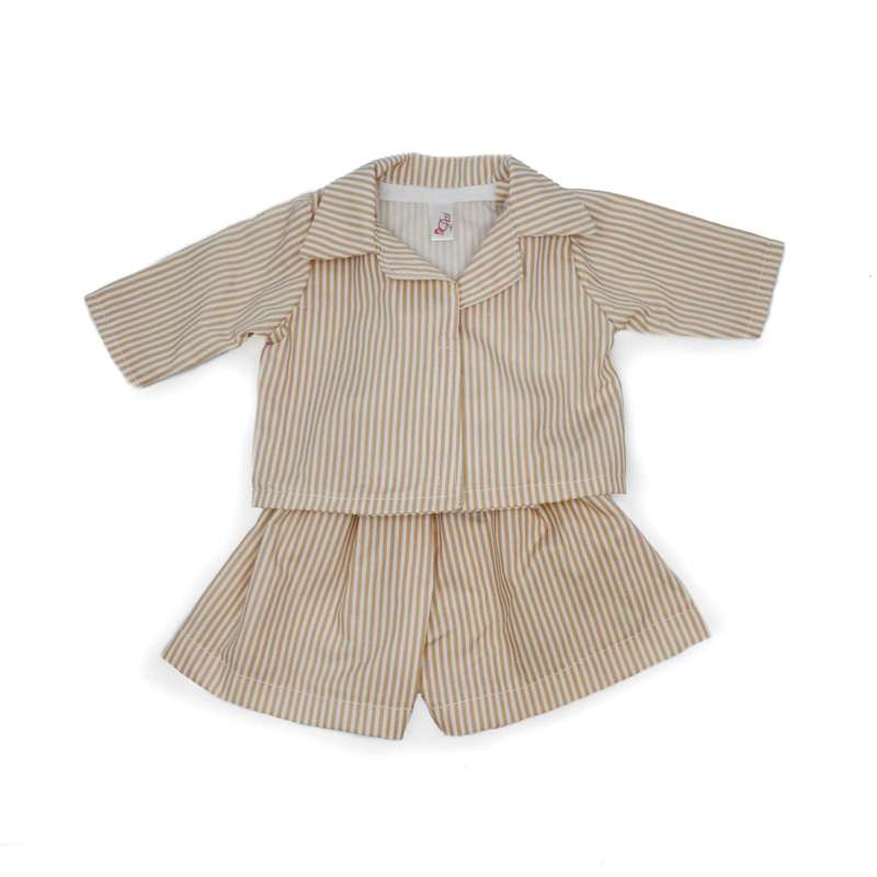 Memories by Así Dukketøj - 43-46 cm. - Pyjamassæt - Stribet