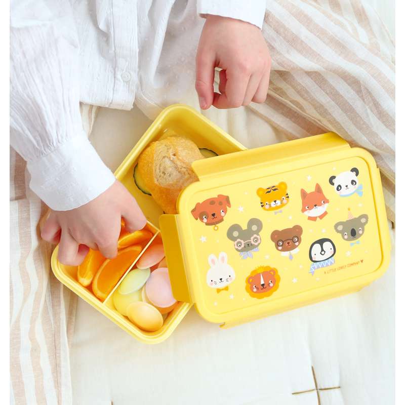 A Little Lovely Company Ruminddelt Bento Madkasse - Animal Friends