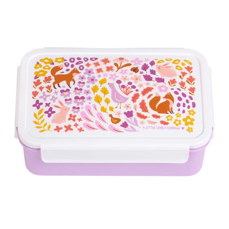 A Little Lovely Company Ruminddelt Bento Madkasse - Flower Garden
