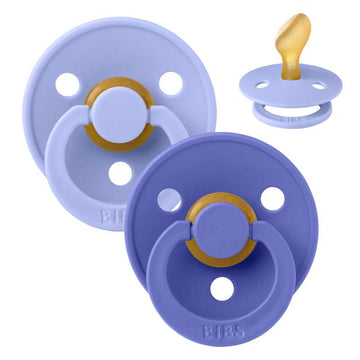 BIBS Anatomisk Colour Sut - 2-Pak - Str. 2 - Naturgummi - Hush/Grape