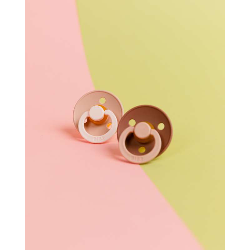 BIBS Rund Colour Sut - Str. 3 - Naturgummi - Studio - Fusion - Blush/Woodchuck Mix