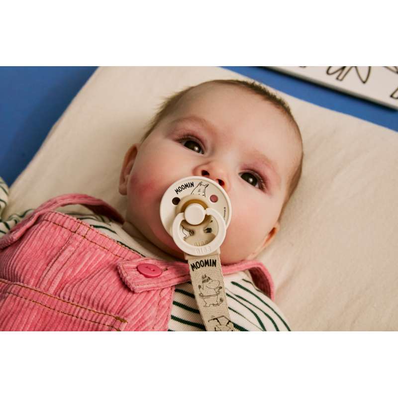 BIBS Rund Colour Sut - 2-Pak - Str. 3 - Naturgummi - Moomin - Snorkmaiden - Ivory/Vanilla
