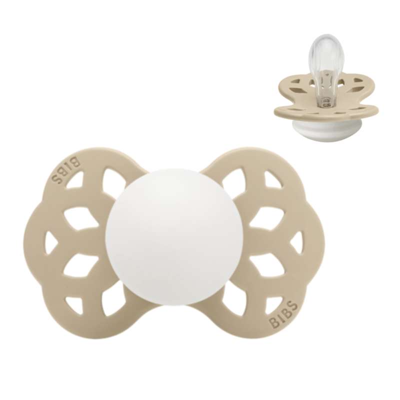 BIBS Symmetrisk Infinity Sut - Str. 1 - Silikone - GLOW - Vanilla