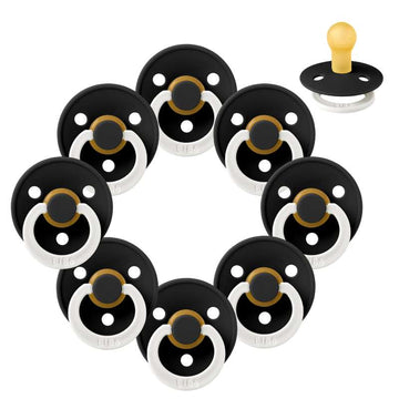BIBS Rund Colour Sut - Sampak - 8 stk. - Str. 1 - GLOW - Black