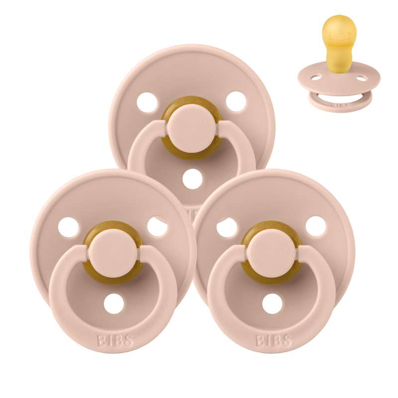 BIBS Rund Colour Sut - Sampak - 3 stk. - Str. 3 - Blush