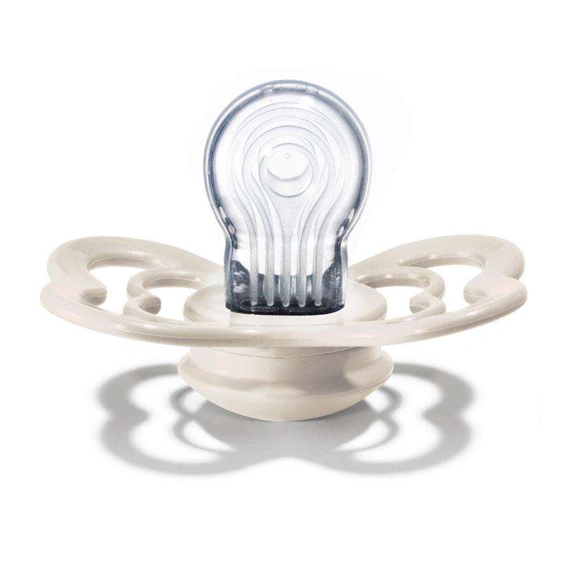 BIBS Symmetrisk Supreme Sut - 2-Pak - Str. 1 - Silikone - Ivory/Blush