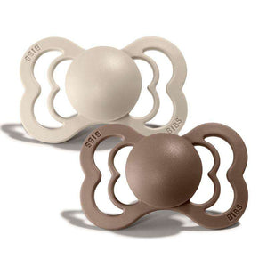 BIBS Supreme Sut - 2-Pak - Str. 2 - Silikone - Vanilla/Dark Oak