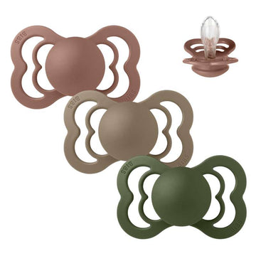 BIBS Supreme Sut - Sampak - 3 stk. - Str. 2 - Green and Terracotta
