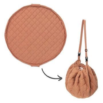 Play & Go Soft Organic - 2-i-1 Opbevaringstæppe/Legetæppe - Tawny Brown