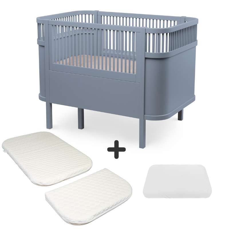 Sebra Sengen - Klassisk - Baby & Jr. - Forest Lake Blue - Bundle 1