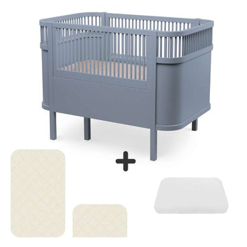 Sebra Sengen - Klassisk - Baby & Jr. - Forest Lake Blue - Bundle 2