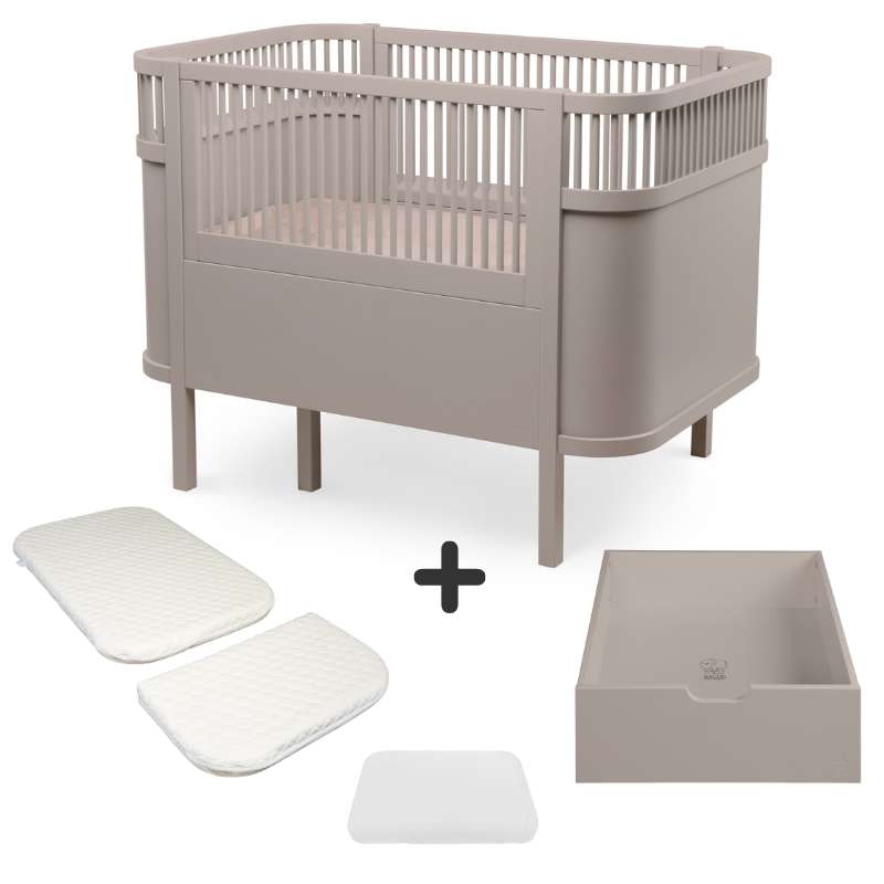 Sebra Sengen - Klassisk - Baby & Jr. - Jetty Beige - Bundle 3