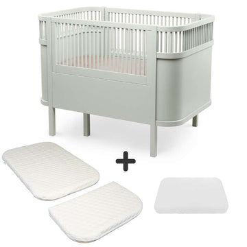 Sebra Sengen - Klassisk - Baby & Jr. - Mist Green - Bundle 1