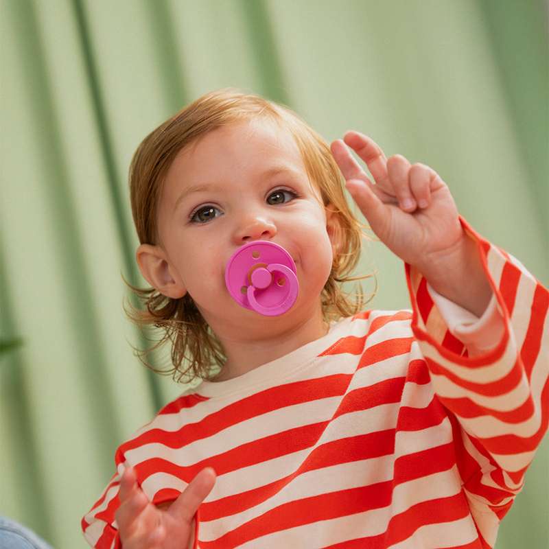 BIBS Rund Colour Sut - Str. 1 - Naturgummi - Bubblegum