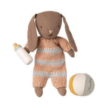 Maileg Kanin Sæt - Micro - Brun - Støvet Rosa