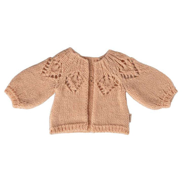 Maileg Strikket Cardigan - Størrelse 3 - Lys Rosa