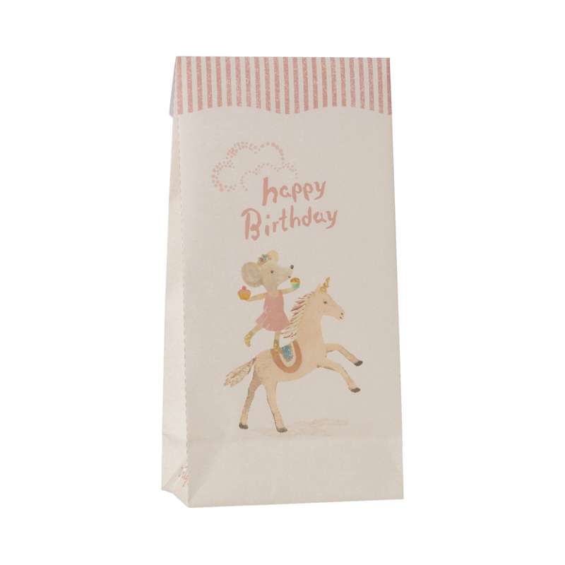 Maileg Papirspose - Happy Birthday - Unicorn - 12 Stk.