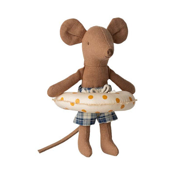 Maileg Strandmus Med Badering - Lillesøster - Gule Prikker