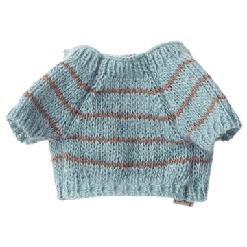 Maileg Hvalpetilbehør - Small - Strikket Sweater - Lys Blå