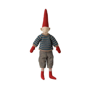 Maileg Pixy - Str. 2 - Dreng - Stribet Strikket Sweater