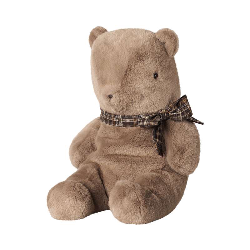 Maileg Teddy Plush Bamse - Stor - Mørk mushroom