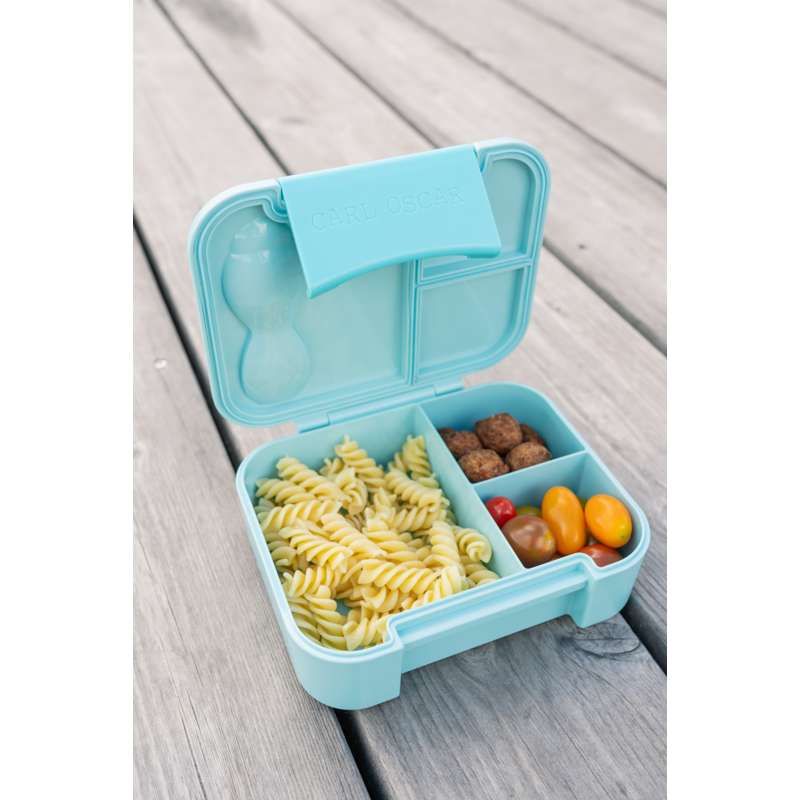 Carl Oscar BentoBOX Madkasse m. CUTElery - Kids - Delfin - Lys Blå